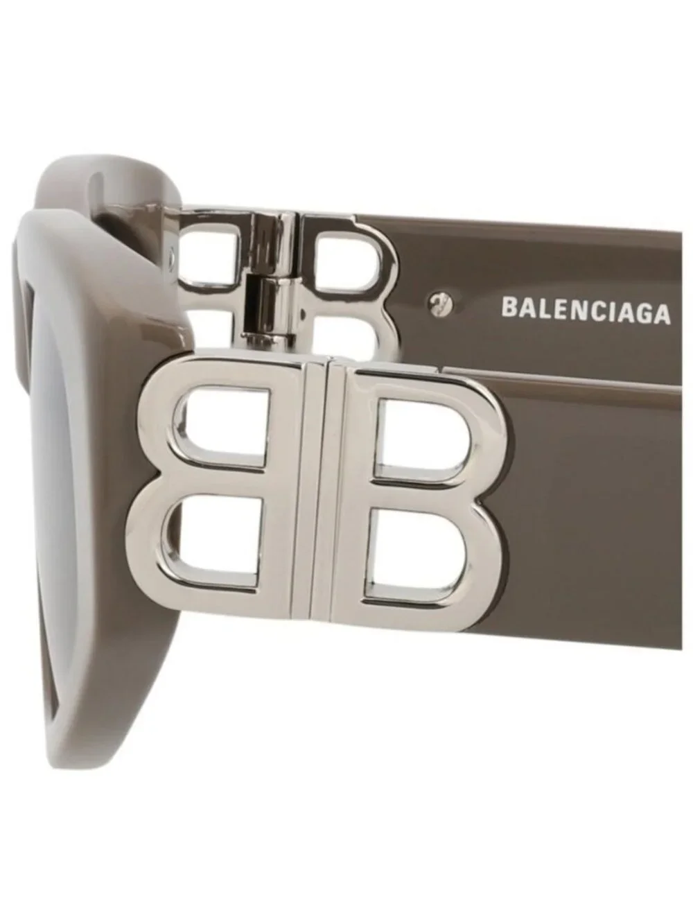 New Balenciaga Womens Cat Eye Brown Silver Grey Fashion Designer Sunglasses